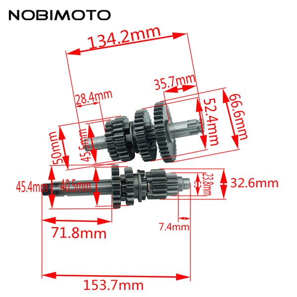 motocross 160cc main shaft counter shaft fourth gear transmission gear box for yinxiang 140cc-160cc foot start engines zb-138
motocross 160cc main shaft counter shaft fourth gear transmission gear box for yinxiang 140cc-160cc foot start engines zb-138