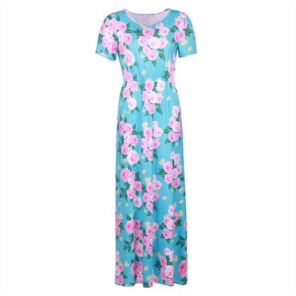2019 women summer floral print summer short sleeve o neck flower floral maxi dress sundress qh, Black;gray
2019 women summer floral print summer short sleeve o neck flower floral maxi dress sundress qh, Black;gray