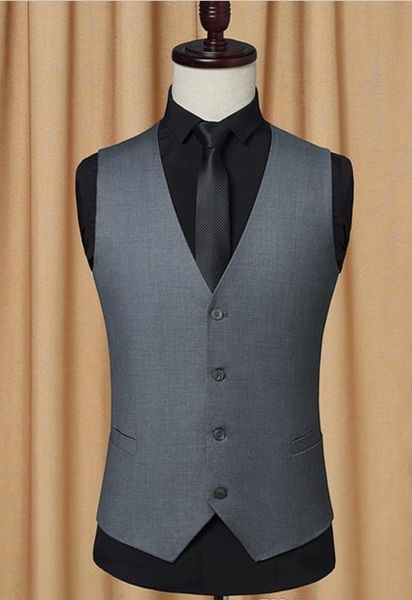 light gray men suit groom vest new autumn slim fit wedding groomsmen waistcoat v neck business men suit vest 2019 custom made, Black
light gray men suit groom vest new autumn slim fit wedding groomsmen waistcoat v neck business men suit vest 2019 custom made, Black