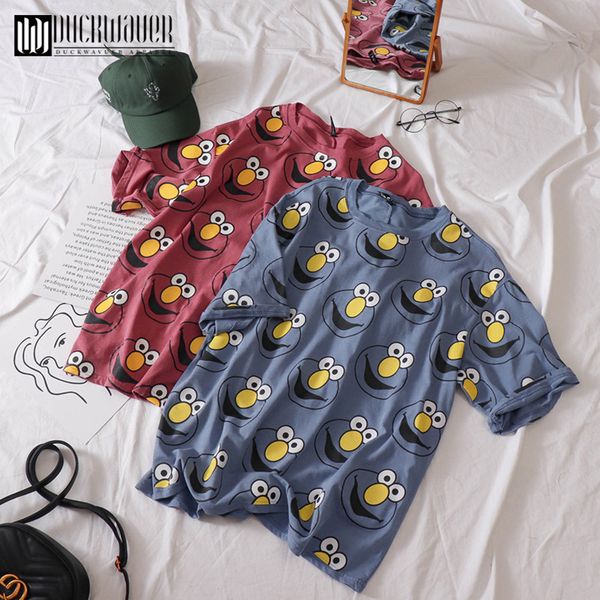 duckwaver summer women cartoon print oversized t-shirts minimalist o-neck short sleeve t shirt sweet couple clothes basic tee, White
duckwaver summer women cartoon print oversized t-shirts minimalist o-neck short sleeve t shirt sweet couple clothes basic tee, White