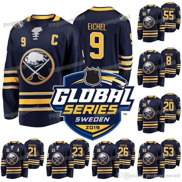 Buffalo Sabres Jack Eichel 2019 Global Series Jersey Scott Wilson Kyle Okposo Sam Reinhart Rasmus Dahlin Jeff Skinner Rasmus Ristolainen
Buffalo Sabres Jack Eichel 2019 Global Series Jersey Scott Wilson Kyle Okposo Sam Reinhart Rasmus Dahlin Jeff Skinner Rasmus Ristolainen