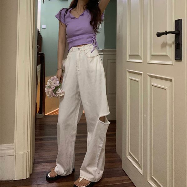 ripped white boyfriend jeans women maxi loose wide leg straight denim pants jeans plus size high waist summer 2020, Blue
ripped white boyfriend jeans women maxi loose wide leg straight denim pants jeans plus size high waist summer 2020, Blue