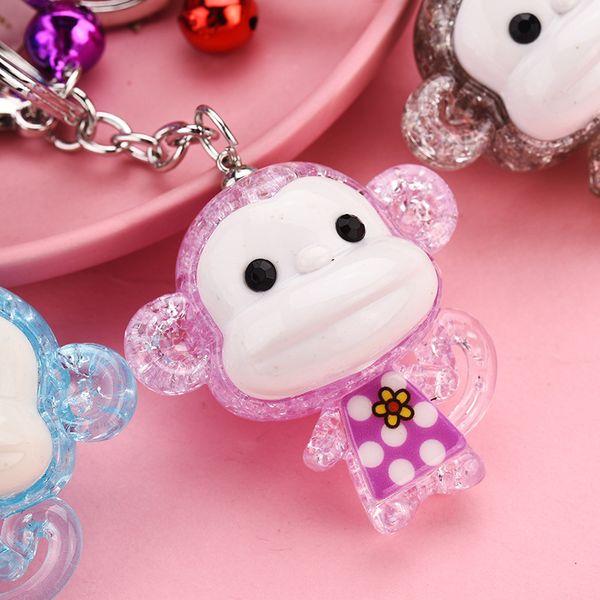 new acrylic charm keychain luminous ice crack monkey car key chain student bag accessories, Silver
new acrylic charm keychain luminous ice crack monkey car key chain student bag accessories, Silver