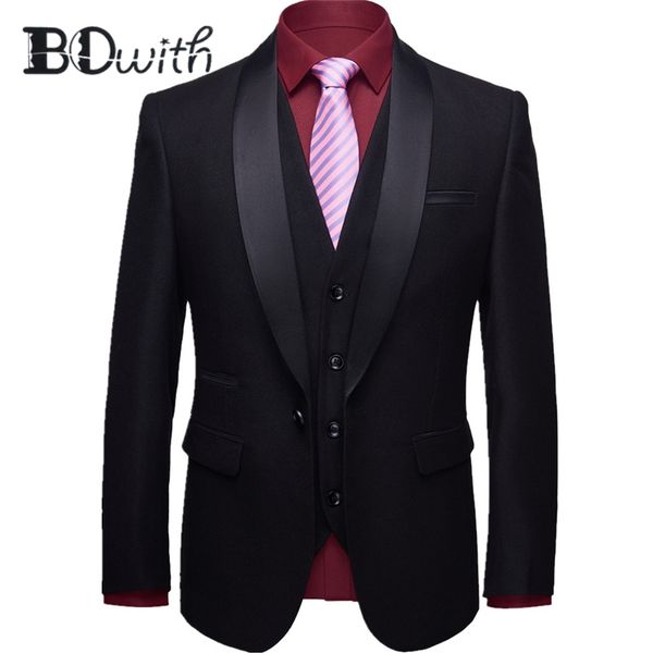 black men suit shawl collar one button slim fit 3 pieces(jacket+vest+pants) for wedding tuxedos formal suits, White;black
black men suit shawl collar one button slim fit 3 pieces(jacket+vest+pants) for wedding tuxedos formal suits, White;black