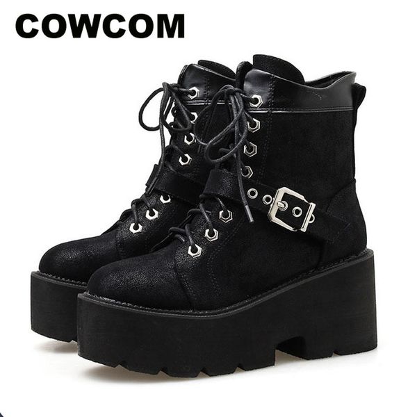 cowcom 2020 women fashion boots autumn winter british wind wedge high heel boots women platform shoes jxq, Black
cowcom 2020 women fashion boots autumn winter british wind wedge high heel boots women platform shoes jxq, Black