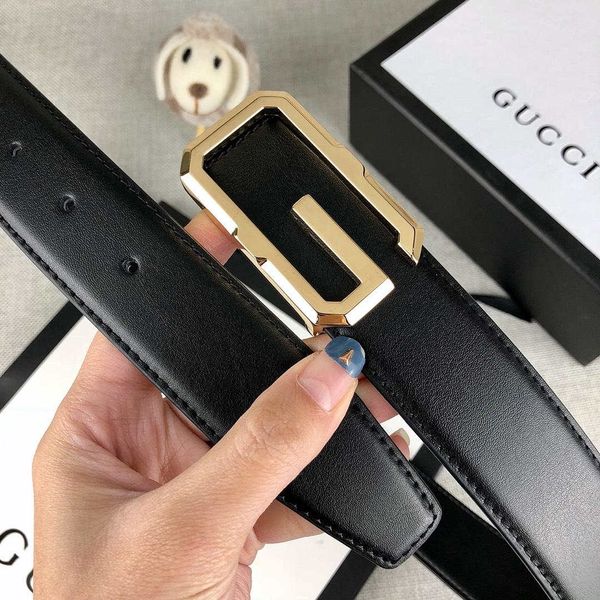 

new designer belts luxury belt fashion belts man woman casual g smooth gold buckle black and brown optional width 34mm with box, Black;brown