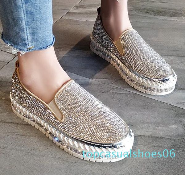2019 new women flats fashion crystal women casual the bottom of the thick flat shoes loafers flats size 35-39 t06, Black
2019 new women flats fashion crystal women casual the bottom of the thick flat shoes loafers flats size 35-39 t06, Black