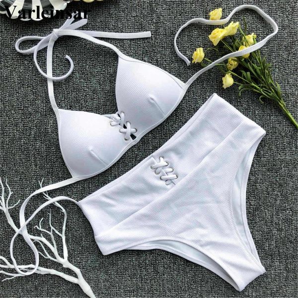vintage lace up swimsuit female high waist bikini women swimwear two-pieces bikini set 2019 bather bra cup bathing suit v1078, White;black
vintage lace up swimsuit female high waist bikini women swimwear two-pieces bikini set 2019 bather bra cup bathing suit v1078, White;black