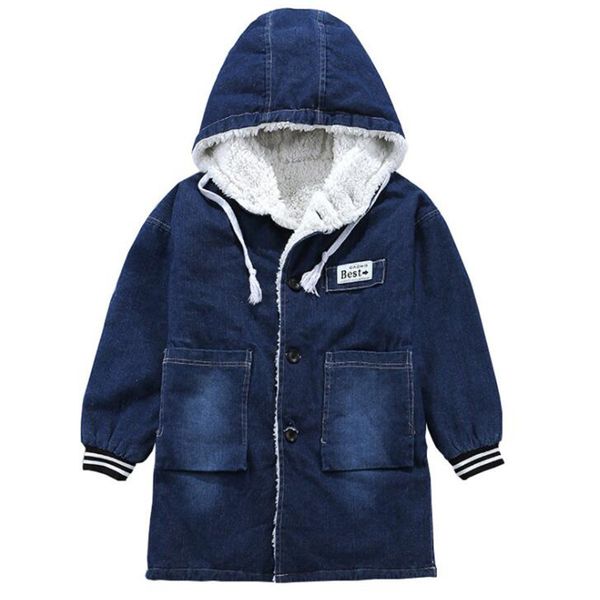 winter boy jacket windbreaker thick velvet kids denim down jacket for children hooded warm outerwear boys, Blue
winter boy jacket windbreaker thick velvet kids denim down jacket for children hooded warm outerwear boys, Blue