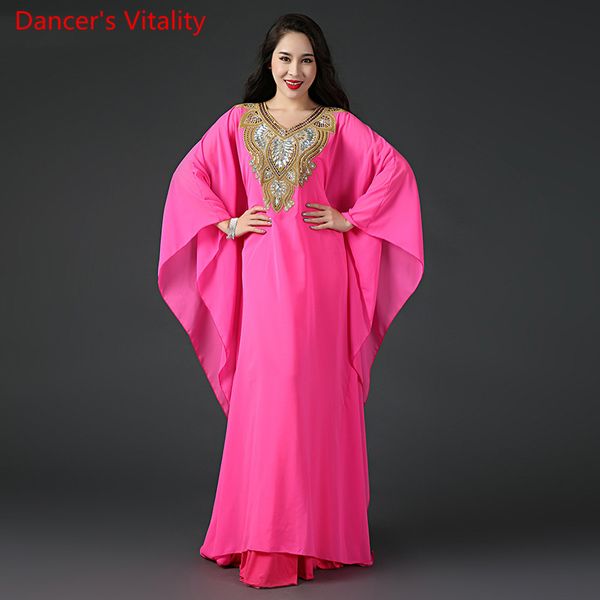 new khalegy robe women belly dance loose costume luxury embroidery performance show wear yellow pink ing, Black;red
new khalegy robe women belly dance loose costume luxury embroidery performance show wear yellow pink ing, Black;red