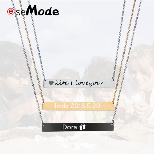 elsemode family love bar necklace engraved stainless steel personalized name necklace nameplate - custom made with any name, Silver
elsemode family love bar necklace engraved stainless steel personalized name necklace nameplate - custom made with any name, Silver