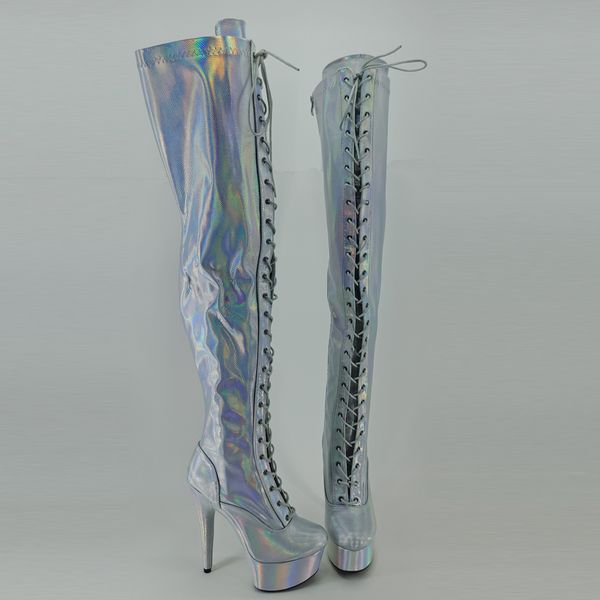 leecabe 15cm/6inch pole dancing over knee-high boots with holo color dancer pole dancing boot, Black
leecabe 15cm/6inch pole dancing over knee-high boots with holo color dancer pole dancing boot, Black