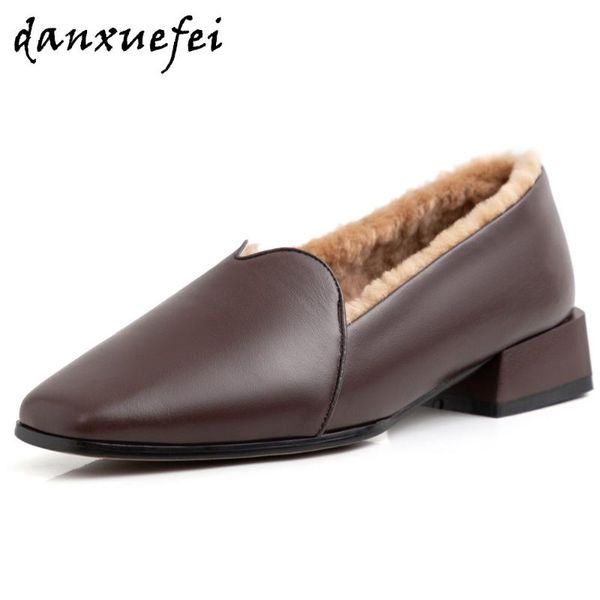 women's genuine leather warm wool slip-on winter casual single shoes oft comfortable female footwear daily shoes, Black
women's genuine leather warm wool slip-on winter casual single shoes oft comfortable female footwear daily shoes, Black