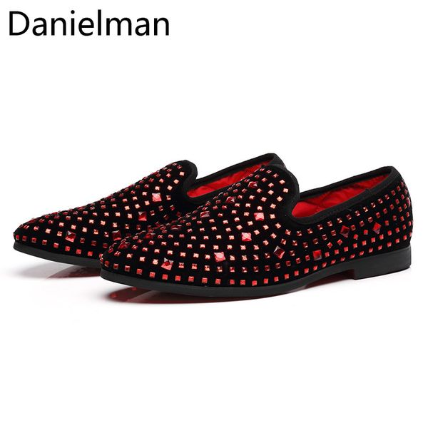 danielman mens loafers red spikes shoes metal sequins crystal casual men shoes party wedding driving, Black
danielman mens loafers red spikes shoes metal sequins crystal casual men shoes party wedding driving, Black