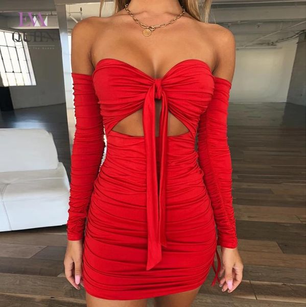 casual dresses evaqueen off shoulder bandage women clubwear bow tied ruched long sleeve backless mini party dress vestidos, Black;gray
casual dresses evaqueen off shoulder bandage women clubwear bow tied ruched long sleeve backless mini party dress vestidos, Black;gray