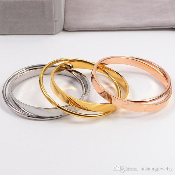 ck1 new arrival classic jewelry official website fashion stainless steel bangle luxury goods have three colors choose, Black
ck1 new arrival classic jewelry official website fashion stainless steel bangle luxury goods have three colors choose, Black