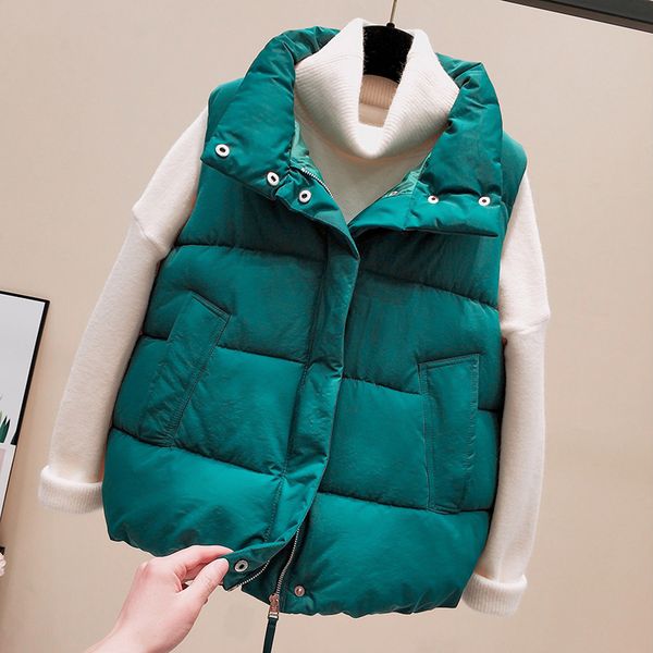 fall winter women female beige green wine red black sleeveless padded warm vest coat , korean 4xl coats vests for woman, Black;white
fall winter women female beige green wine red black sleeveless padded warm vest coat , korean 4xl coats vests for woman, Black;white