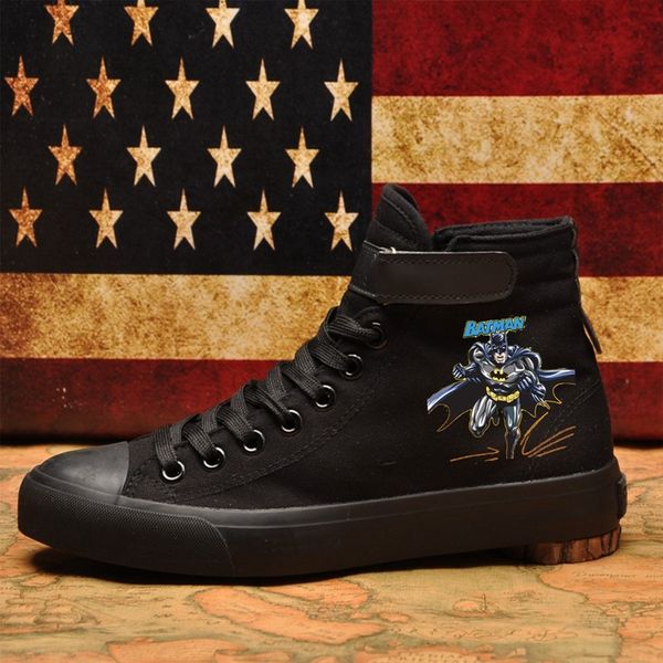 printing the dark knight batman cool cartoon canvas shoes high-shoes flat casual men's shoes fashion students, Black
printing the dark knight batman cool cartoon canvas shoes high-shoes flat casual men's shoes fashion students, Black