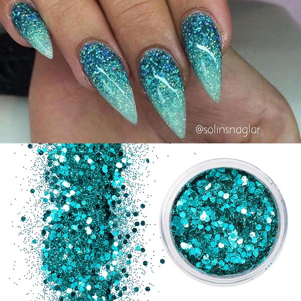 1 box colorful nail glitter sequins mixed size blue green nail glitter chrome paillette art decoration, Silver;gold
1 box colorful nail glitter sequins mixed size blue green nail glitter chrome paillette art decoration, Silver;gold