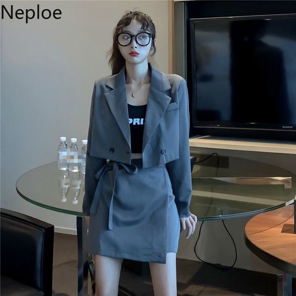 neploe 2 piece set spring 2020 solid turn down collar long sleeve blazer+high waist drawstring short skirts fashion suits 1a237, White
neploe 2 piece set spring 2020 solid turn down collar long sleeve blazer+high waist drawstring short skirts fashion suits 1a237, White