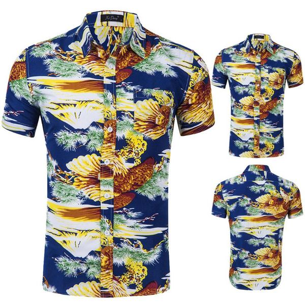 2019 summer new fashion men's fashion printed blouse casual short sleeve slim shirts plus size solid chemise homme z0320, White;black
2019 summer new fashion men's fashion printed blouse casual short sleeve slim shirts plus size solid chemise homme z0320, White;black