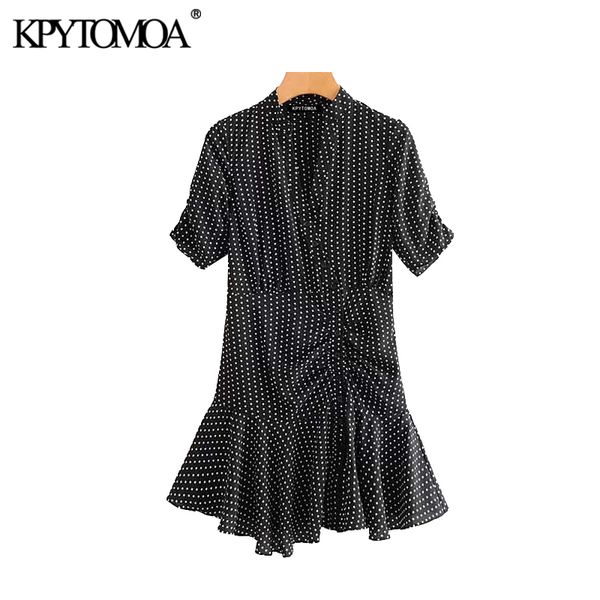 vintage stylish polka dot ruffles mini dress women 2020 fashion v neck short sleeve female dresses chic vestidos mujer, Black;gray
vintage stylish polka dot ruffles mini dress women 2020 fashion v neck short sleeve female dresses chic vestidos mujer, Black;gray
