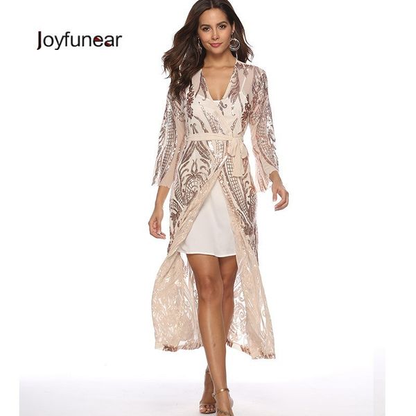 joyfunear 2019 new long sleeve sashes maxi sequin dress women transparent high split dresses clubwear party dress vestidos, Black;gray
joyfunear 2019 new long sleeve sashes maxi sequin dress women transparent high split dresses clubwear party dress vestidos, Black;gray