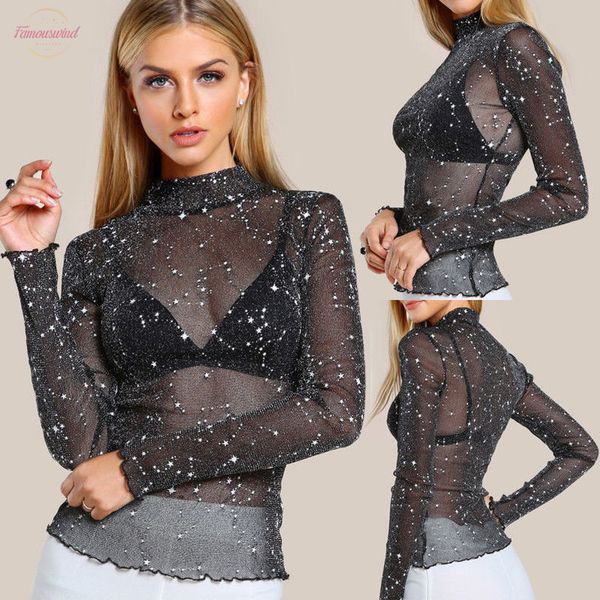 сексуальная женская с длинным рукавом transparent тощий футболки tee женские black see tops slim fit водолазка mesh star glitter, White
сексуальная женская с длинным рукавом transparent тощий футболки tee женские black see tops slim fit водолазка mesh star glitter, White