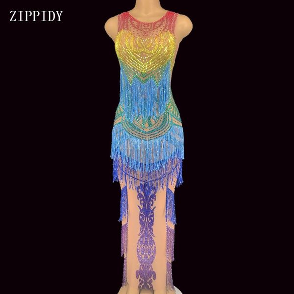 2020 transparent colorful rhinestones fringes dress mesh see through crystals dress evening birthday celebrate costume, Black;red
2020 transparent colorful rhinestones fringes dress mesh see through crystals dress evening birthday celebrate costume, Black;red
