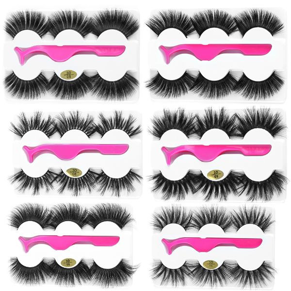 3 pairs 25mm 8d mink eyelashes dramatic thick long false eyelashes with tweezer wispy fluffy fake eyelash extension makeup tool
3 pairs 25mm 8d mink eyelashes dramatic thick long false eyelashes with tweezer wispy fluffy fake eyelash extension makeup tool