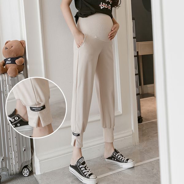 new spring summer maternity sport pants elastic waist belly casual trousers clothes for pregnant women pregnancy pants, White
new spring summer maternity sport pants elastic waist belly casual trousers clothes for pregnant women pregnancy pants, White
