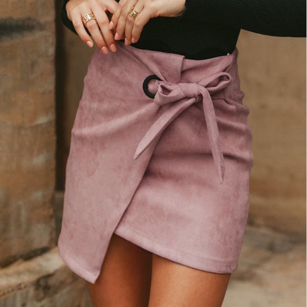 european and american fashion bow tie irregular suede short skirt ladies spring and autumn small skirt, Black
european and american fashion bow tie irregular suede short skirt ladies spring and autumn small skirt, Black