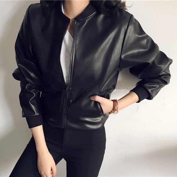 black pu leather cardigan jacket woman coat female jacket short outerwear retro motorcycle women's harajuku gothic
black pu leather cardigan jacket woman coat female jacket short outerwear retro motorcycle women's harajuku gothic