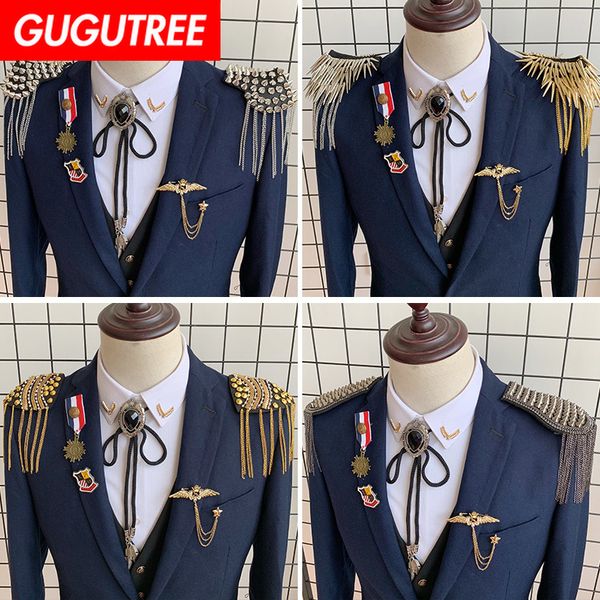 gugutree brooch breastpin tassels shoulder board patch metal patches badges applique patches for clothing hh-102, Black
gugutree brooch breastpin tassels shoulder board patch metal patches badges applique patches for clothing hh-102, Black