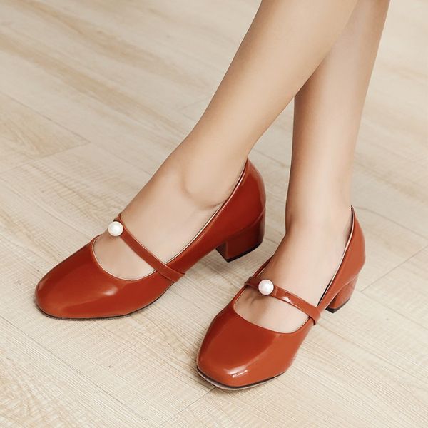 big size 11 12 13 14 15 16 17 ladies high heels women shoes woman pumps lacquer square head, shallow beads, thick heels and feet, Black
big size 11 12 13 14 15 16 17 ladies high heels women shoes woman pumps lacquer square head, shallow beads, thick heels and feet, Black