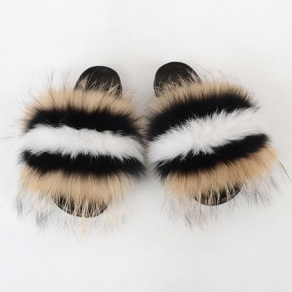 women's real hair slippers fur flip flops flat non-slip solid slides furry summer sweet ladies shoes fluffy fur slides, Black
women's real hair slippers fur flip flops flat non-slip solid slides furry summer sweet ladies shoes fluffy fur slides, Black