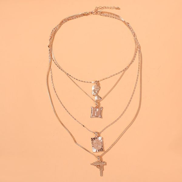 wholesale- fashion luxury designer multi layer chain geometric head gun pendant choker statement necklace for woman, Silver
wholesale- fashion luxury designer multi layer chain geometric head gun pendant choker statement necklace for woman, Silver
