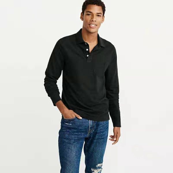 2019 new men long sleeve polo shirt chest pocket slim spring autumn camisa brand chemise dafss men polo shirt, White;black
2019 new men long sleeve polo shirt chest pocket slim spring autumn camisa brand chemise dafss men polo shirt, White;black