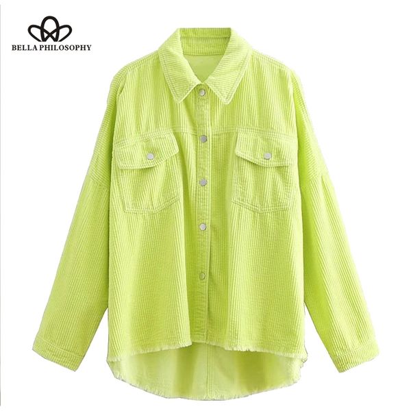 bella philosophy autumn women bright green color corduroy jacket loose single breasted coat fashion button down tassel jacket, Black;brown
bella philosophy autumn women bright green color corduroy jacket loose single breasted coat fashion button down tassel jacket, Black;brown