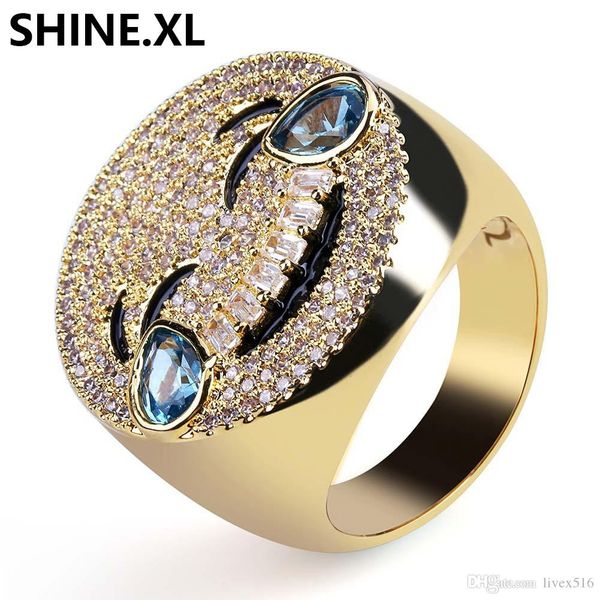 new fashion emoji round ring gold silver color plated iced out micro paved cz stone ring hip hop jewelry
new fashion emoji round ring gold silver color plated iced out micro paved cz stone ring hip hop jewelry