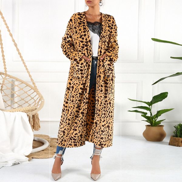 leopard print women's kimono cardigan 2020 autumn winter fashion long sleeve cardigan coat casual blouse chemisier femme, White
leopard print women's kimono cardigan 2020 autumn winter fashion long sleeve cardigan coat casual blouse chemisier femme, White