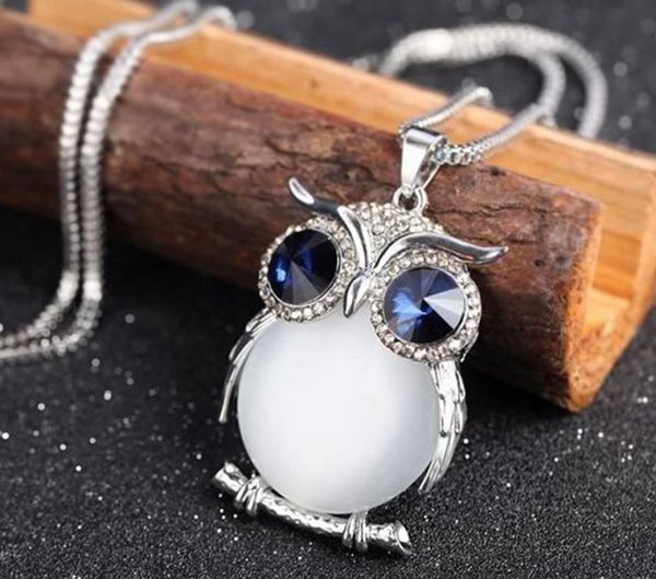 new style charmant women necklace owl pendant rhinestone sweater chain long necklaces jewelry ornaments exquisite torque trinket, Silver
new style charmant women necklace owl pendant rhinestone sweater chain long necklaces jewelry ornaments exquisite torque trinket, Silver