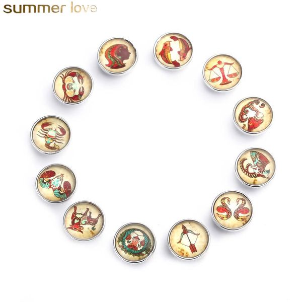 18mm size 10 constellations charm snap button jewelry findings glass cabochon dome base for bracelets necklace jewellery making diy handma, Bronze;silver
18mm size 10 constellations charm snap button jewelry findings glass cabochon dome base for bracelets necklace jewellery making diy handma, Bronze;silver