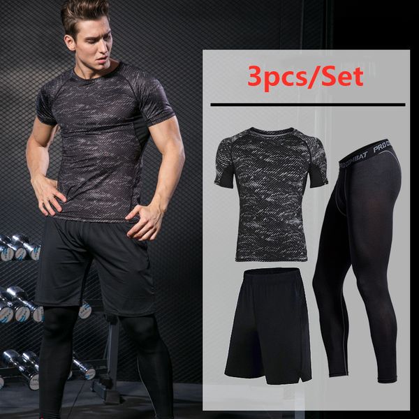 men gym fitness clothing sportswear quick dry compression suits men's running set fitness tight sport quick drying suit, Black;blue
men gym fitness clothing sportswear quick dry compression suits men's running set fitness tight sport quick drying suit, Black;blue