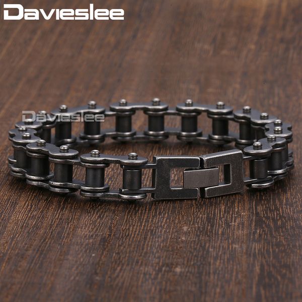 davieslee male bracelet for men bycycle biker link gunmetal 316l stainless steel men's bracelet gift party jewelry dlhb423, Golden;silver
davieslee male bracelet for men bycycle biker link gunmetal 316l stainless steel men's bracelet gift party jewelry dlhb423, Golden;silver