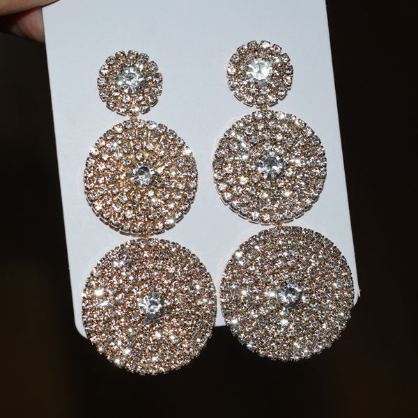 new design fulll shine rhinestone round charms dangle earings jewelry lady's dress statement earrings accessories, Silver
new design fulll shine rhinestone round charms dangle earings jewelry lady's dress statement earrings accessories, Silver