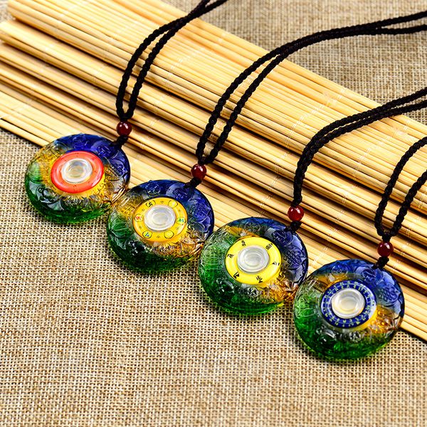 pendant necklaces openable glass female talisman exorcism necklace men's religious custom, Silver
pendant necklaces openable glass female talisman exorcism necklace men's religious custom, Silver