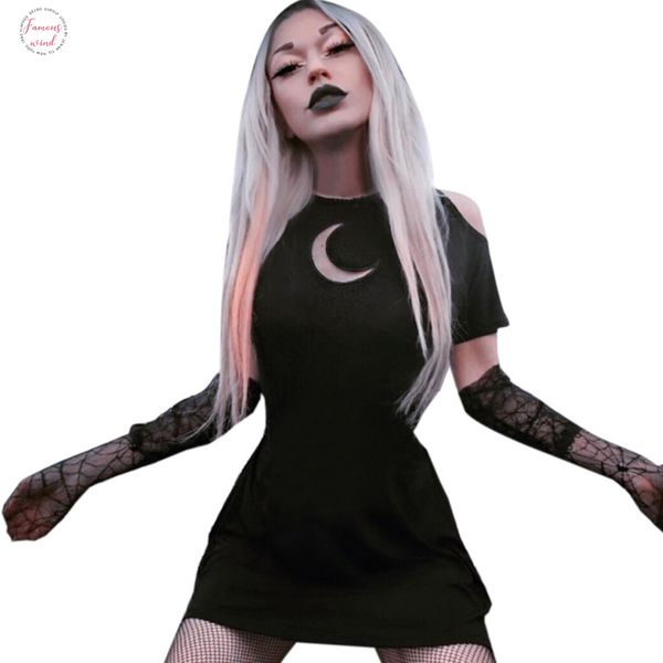 womens fashion gothic style punk solid black off shoulder moon hollow out dress bandage sukienka letnia vestido verano mujer, Black;gray
womens fashion gothic style punk solid black off shoulder moon hollow out dress bandage sukienka letnia vestido verano mujer, Black;gray