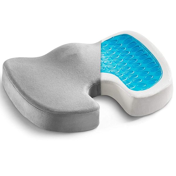 grey gel enhanced seat cushion - non-slip orthopedic gel & memory foam coccyx cushion for tailbone pain - office chair car seat
grey gel enhanced seat cushion - non-slip orthopedic gel & memory foam coccyx cushion for tailbone pain - office chair car seat