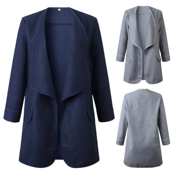 women autumn winter coat long sleeve turn-down collar jackets solid color coats female outerwear w1, Black
women autumn winter coat long sleeve turn-down collar jackets solid color coats female outerwear w1, Black